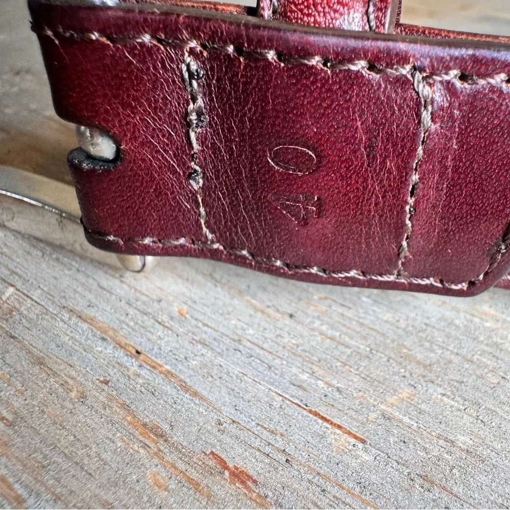 Brighton Woven Leather Belt w/ Silver Buckle